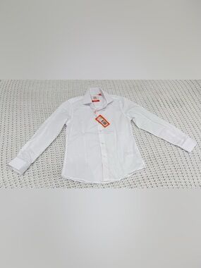 Opposuits Big Kid Boys Spread Collar Long Sleeve Dress Shirt in white size 10Y